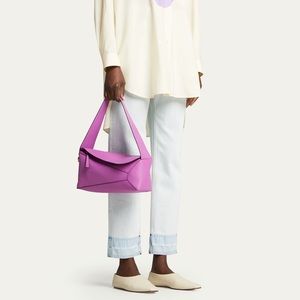 Loewe Purple Puzzle Hobo Shoulder Bag